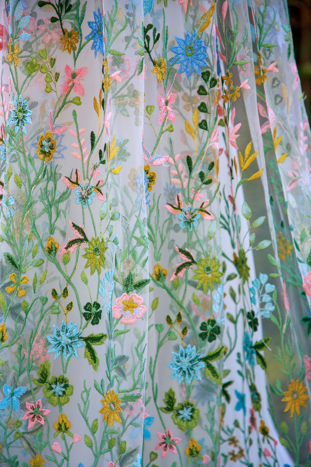 Pink Starry Night | Floral Wedding Veil