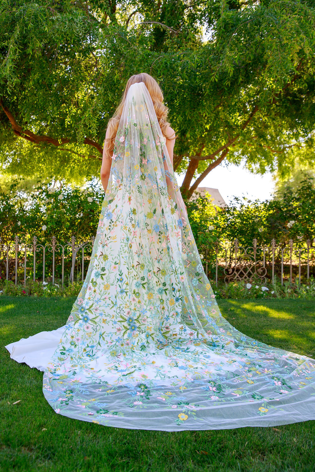 Pink Starry Night | Floral Wedding Veil