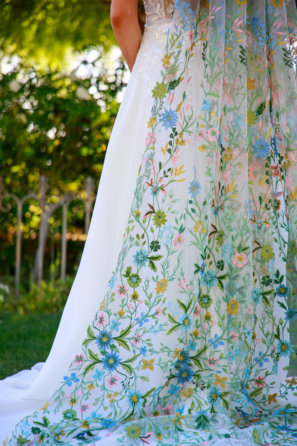 Pink Starry Night | Floral Wedding Veil