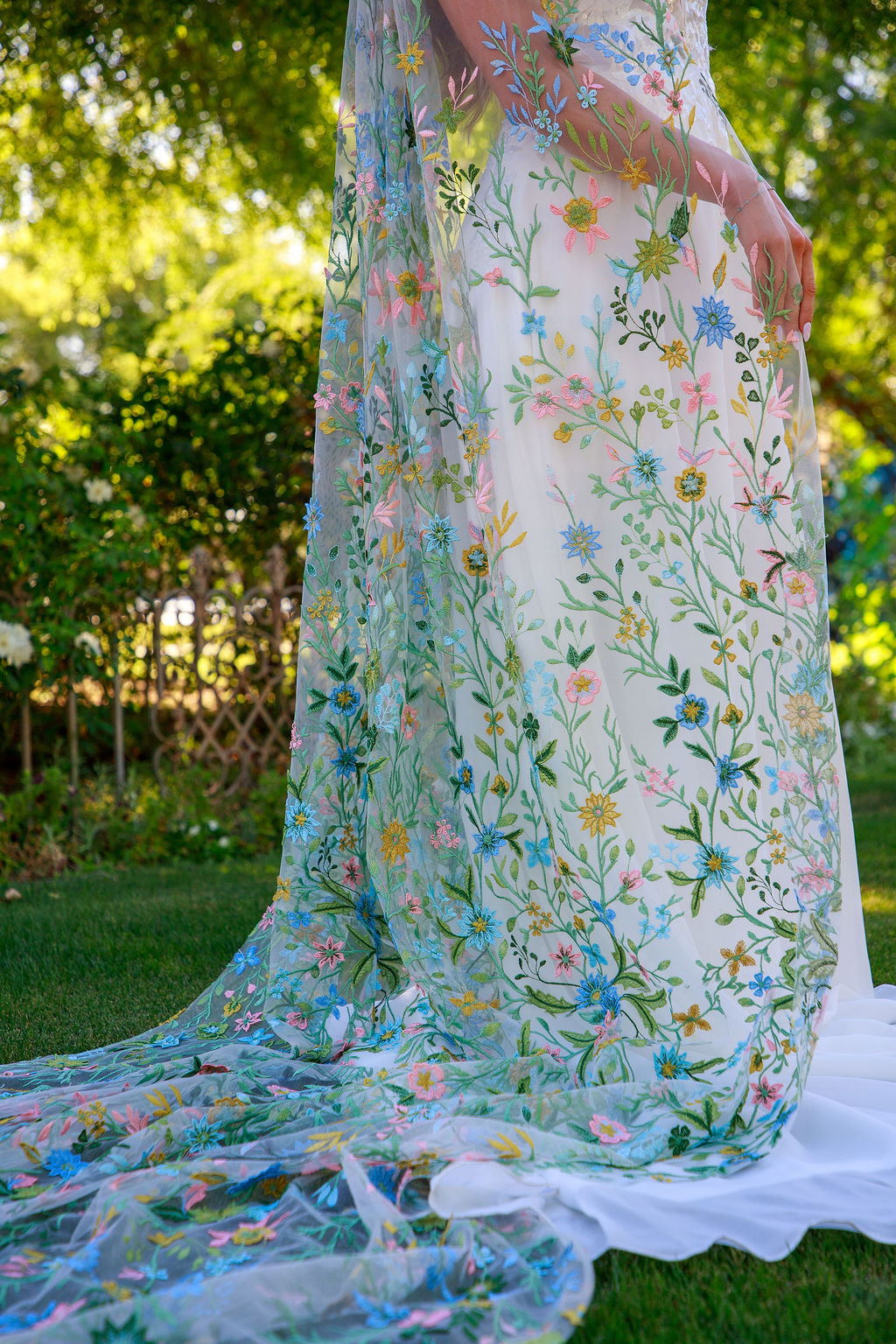 Pink Starry Night | Floral Wedding Veil