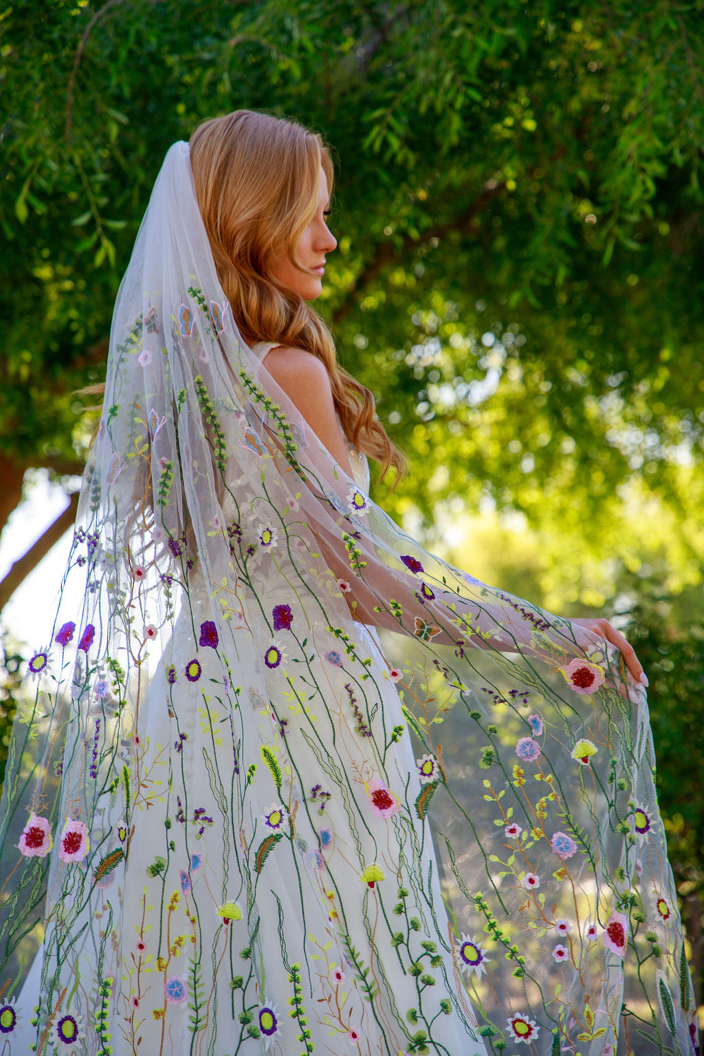 Purple Wildflower | Floral Wedding Veil