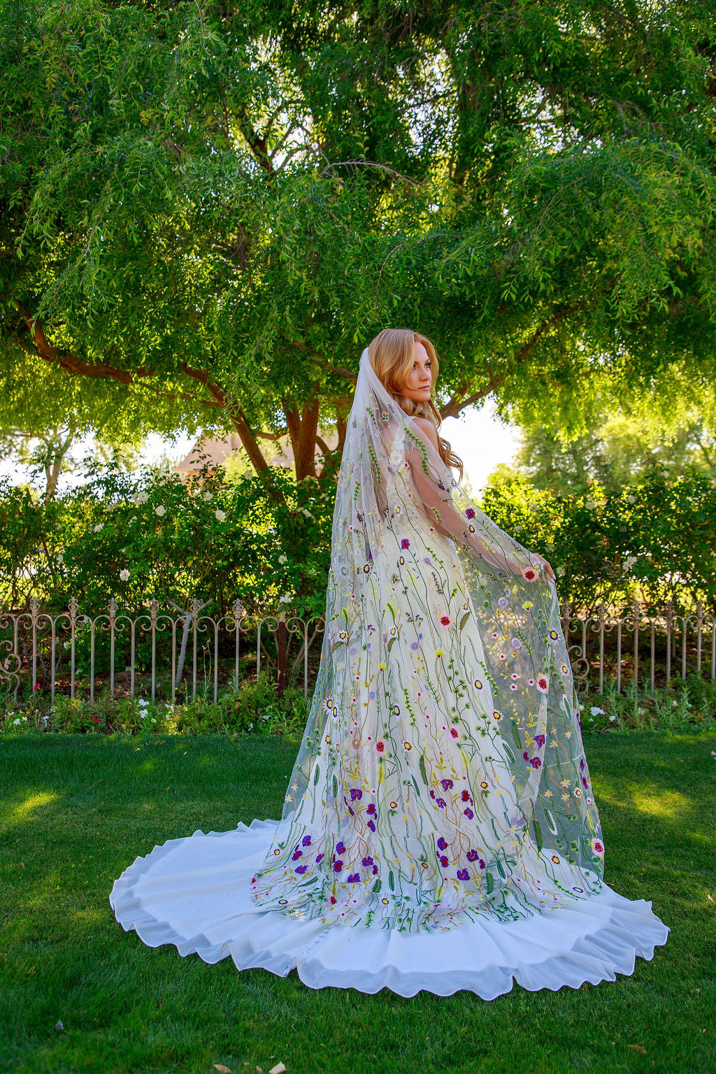 Purple Wildflower | Floral Wedding Veil