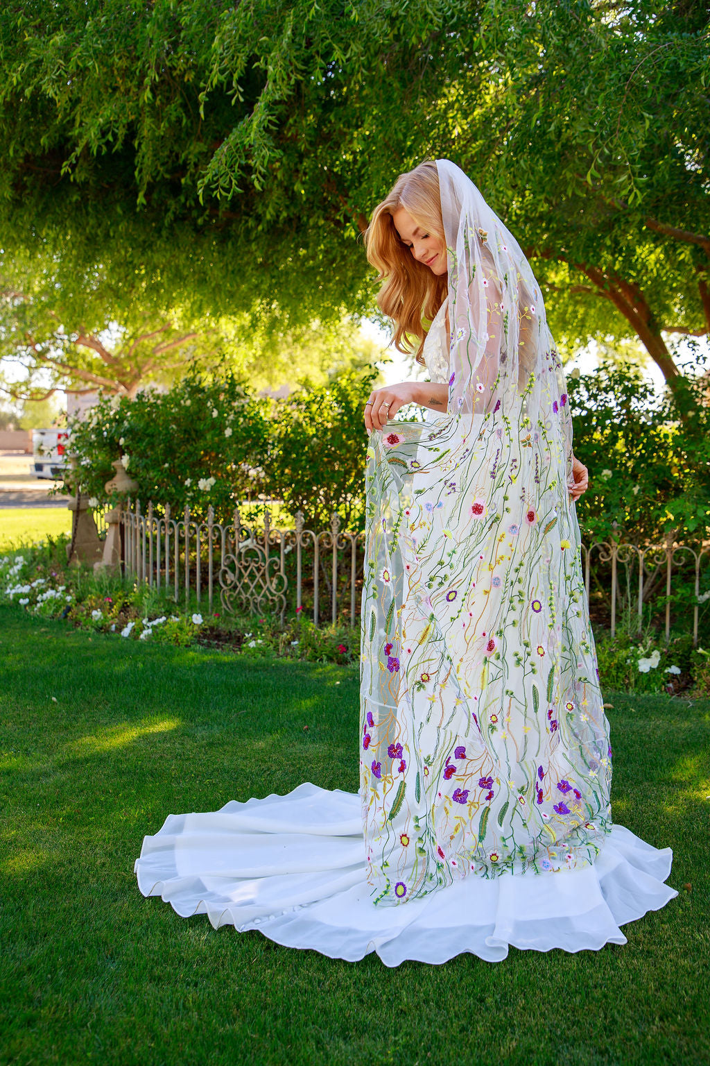 Purple Wildflower | Floral Wedding Veil