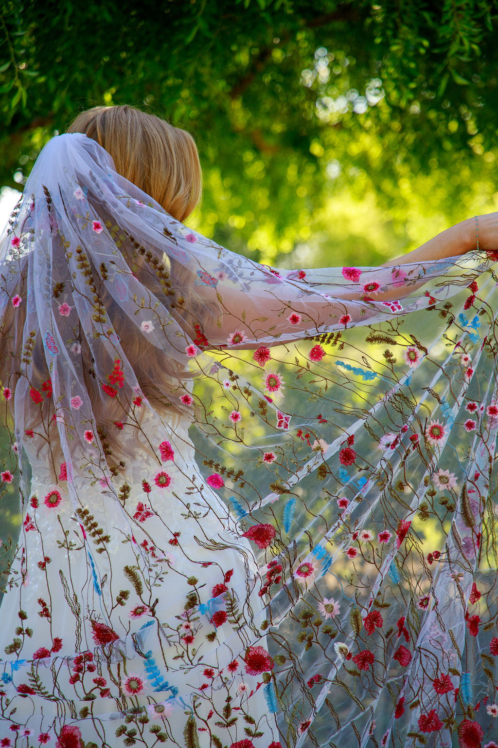 Pink Wildflower | Floral Wedding Veil