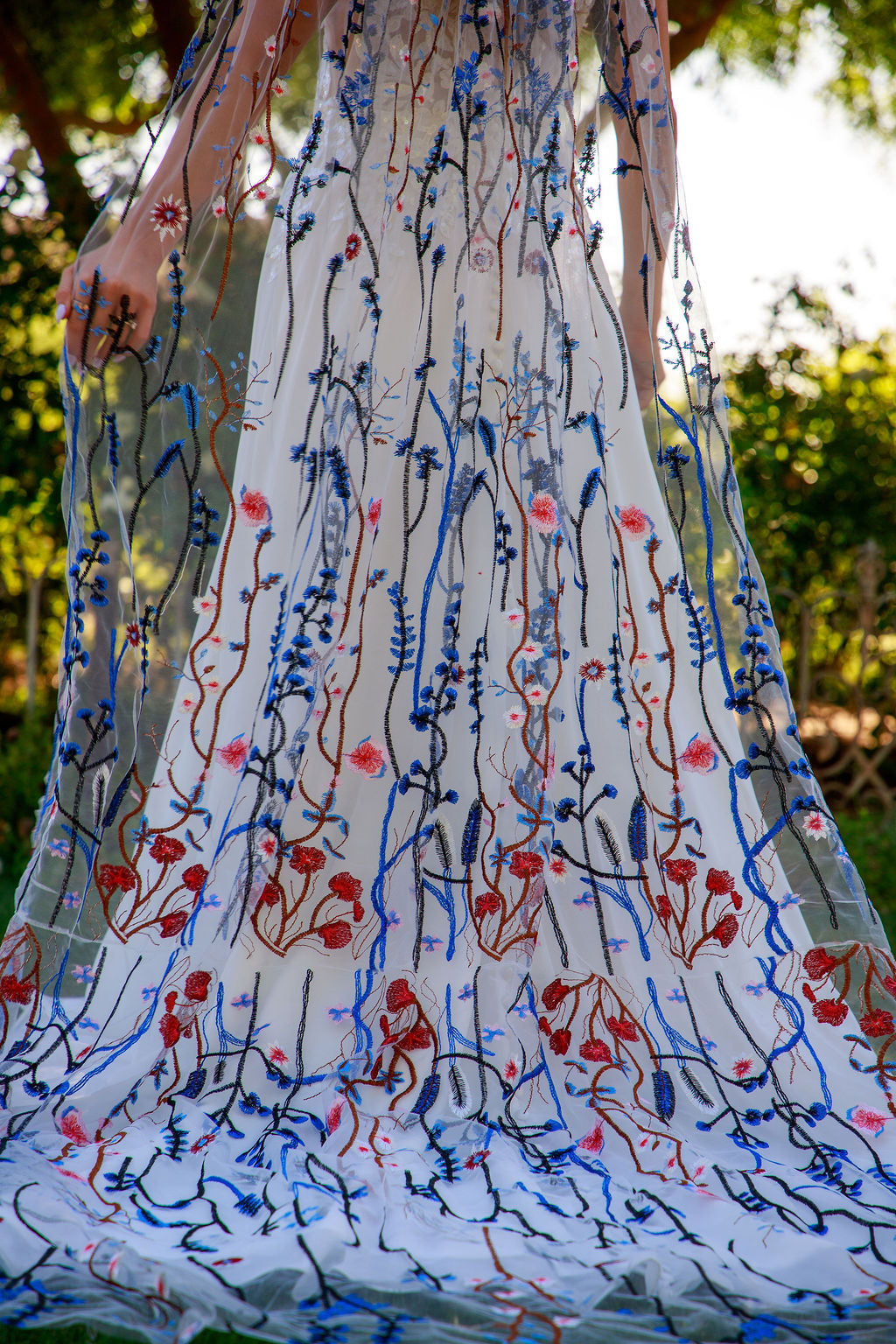 Blue Wildflower | Floral Wedding Veil