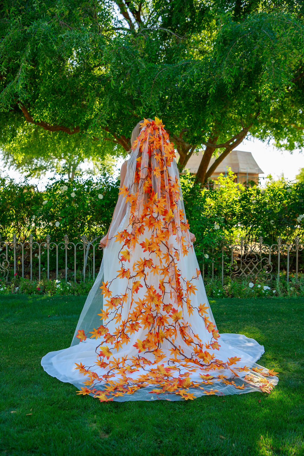 Autumn Foliage | Maple Leaves Wedding Veil