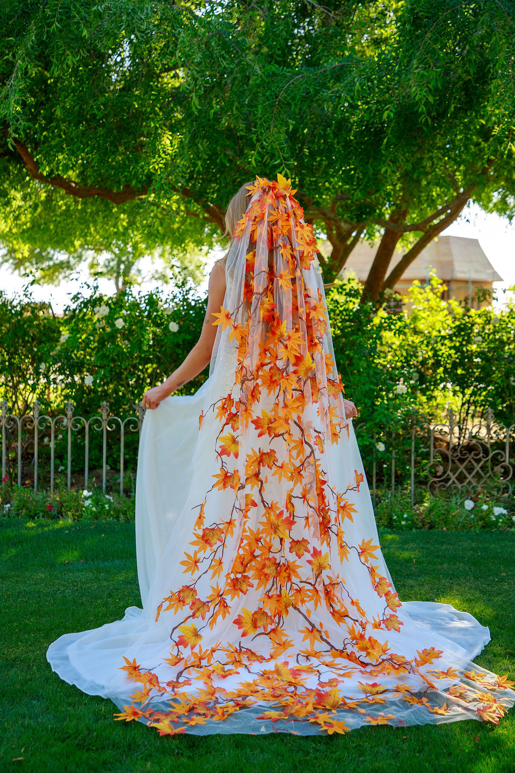 Autumn Foliage | Maple Leaves Wedding Veil