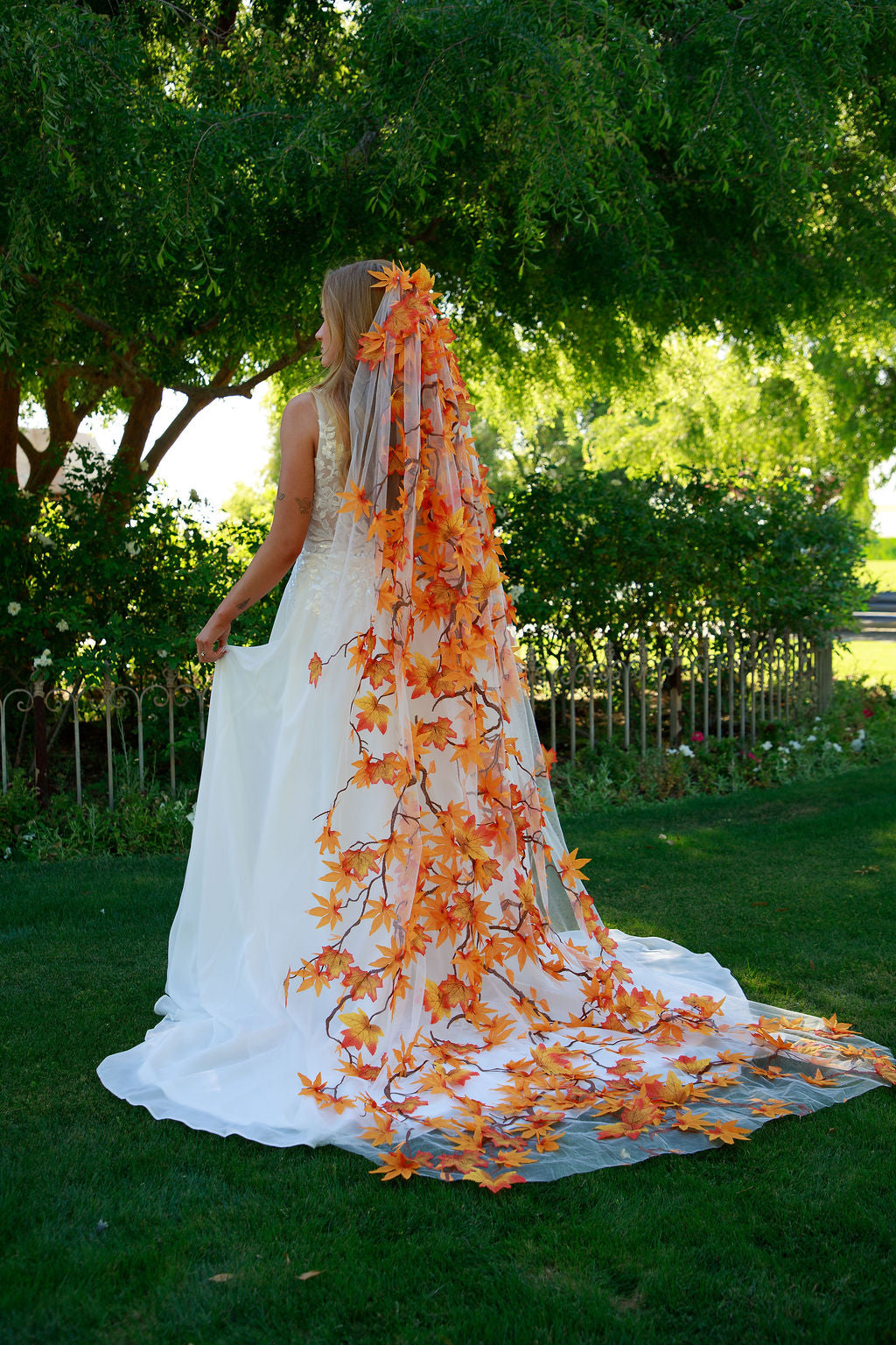 Autumn Foliage | Maple Leaves Wedding Veil