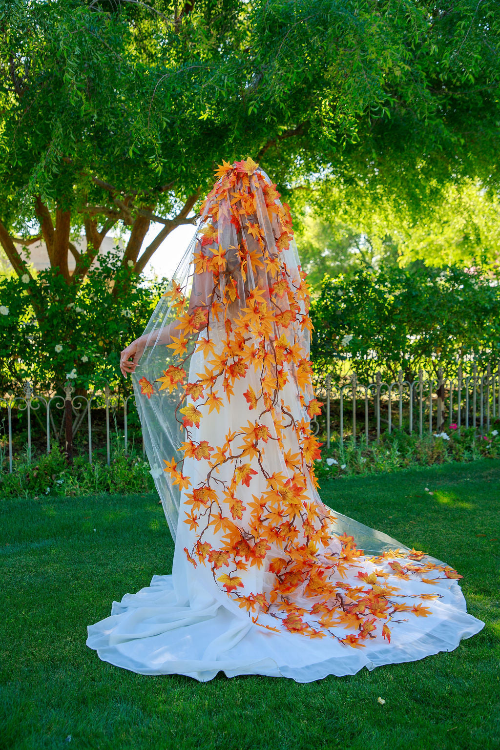 Autumn Foliage | Maple Leaves Wedding Veil