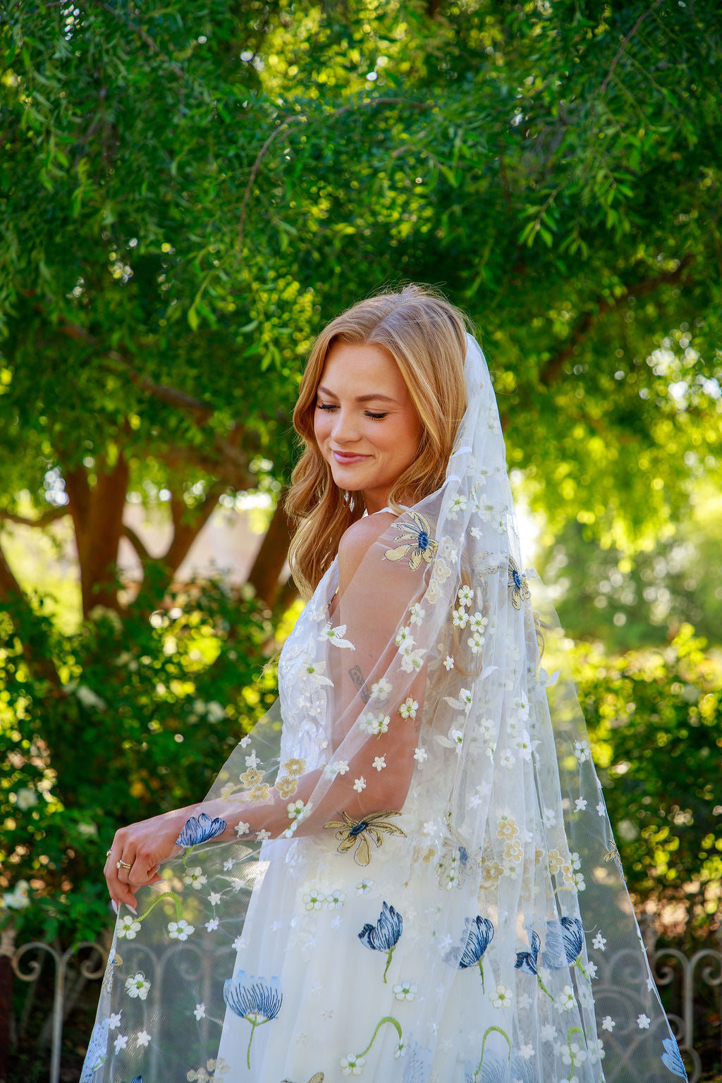 Blue Winter | Floral Wedding Veil