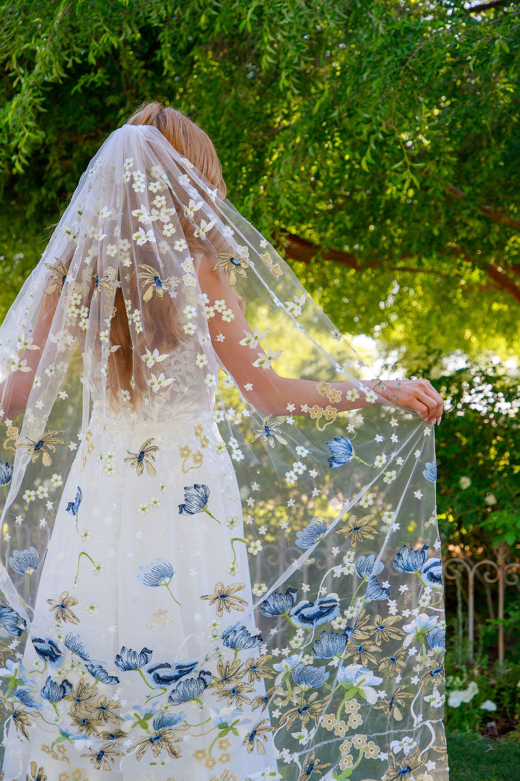 Blue Winter | Floral Wedding Veil