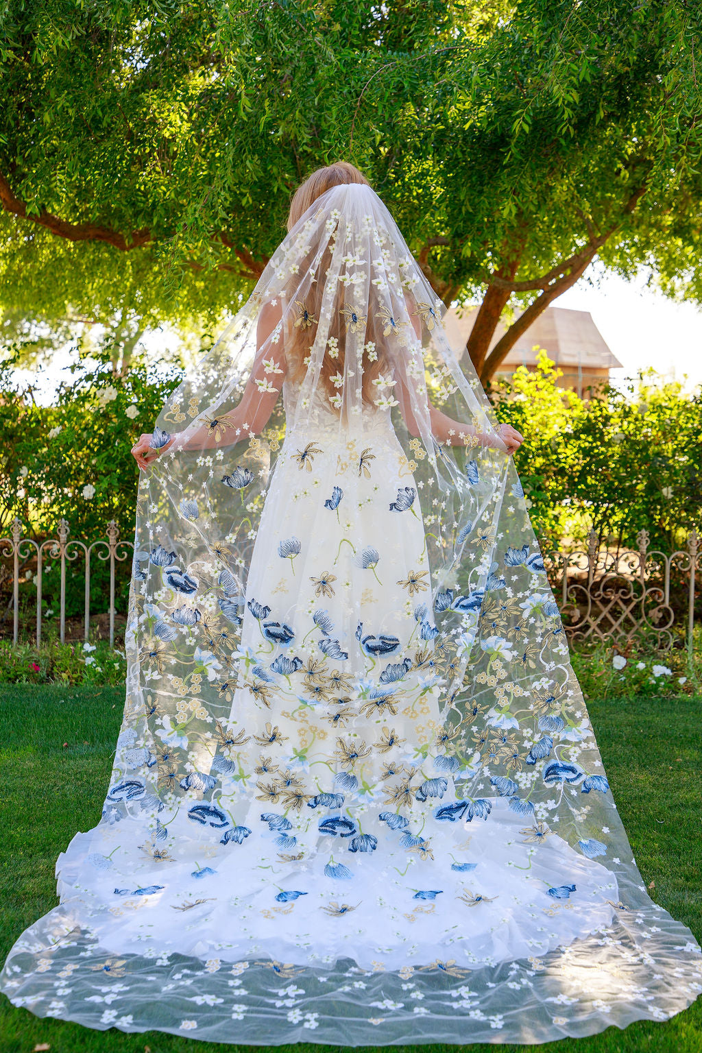 Blue Winter | Floral Wedding Veil