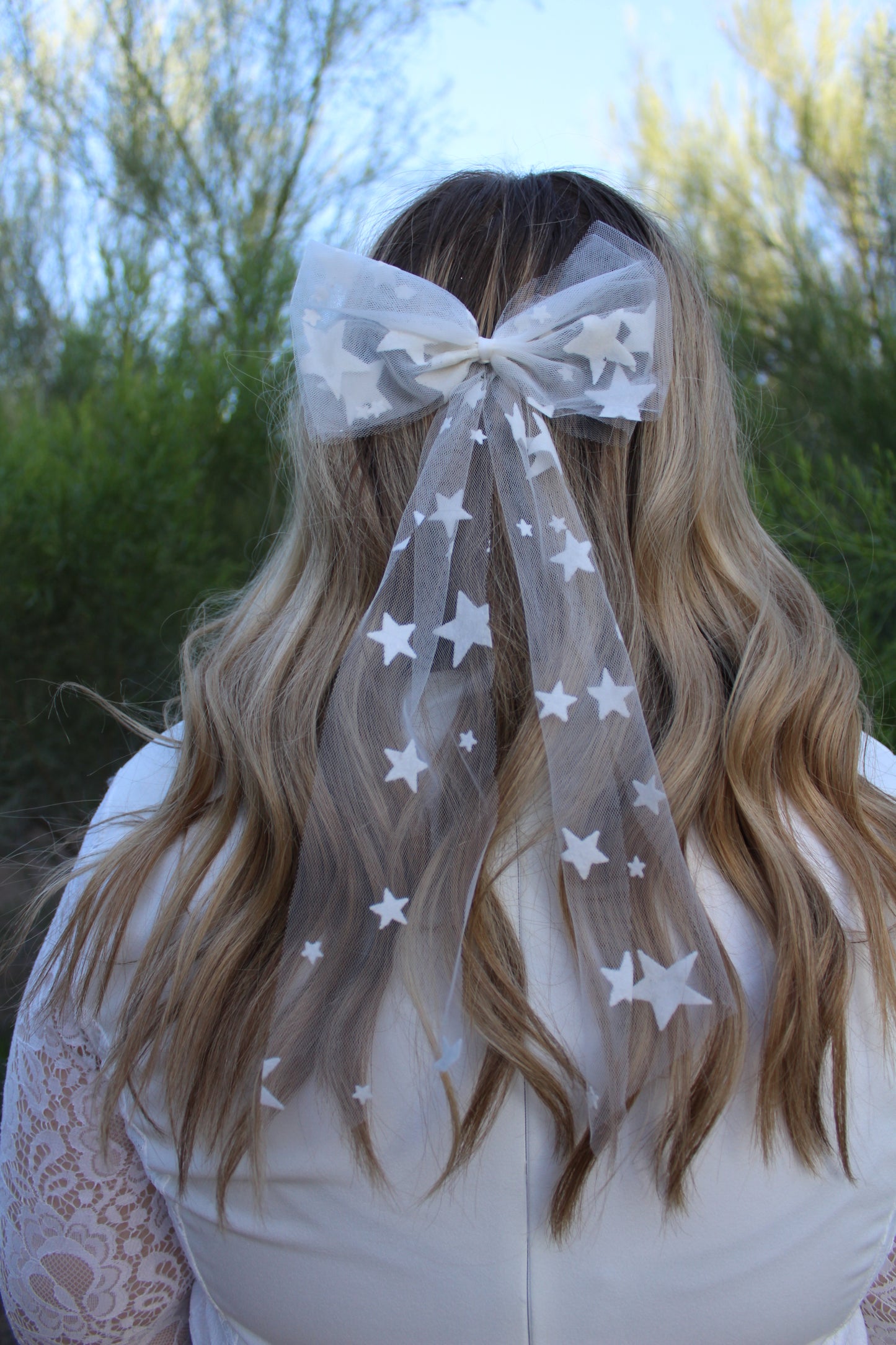 White Star Hair Bow (Clearance/Final Sale)