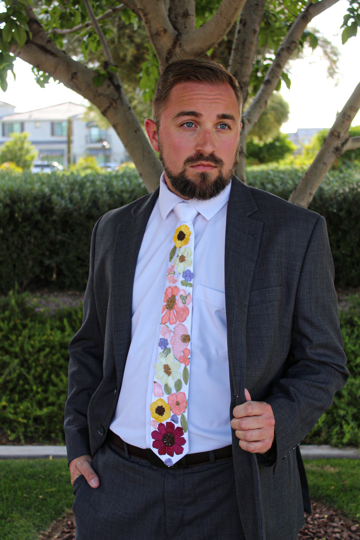 Betty's Garden | Floral Embroidery Ties
