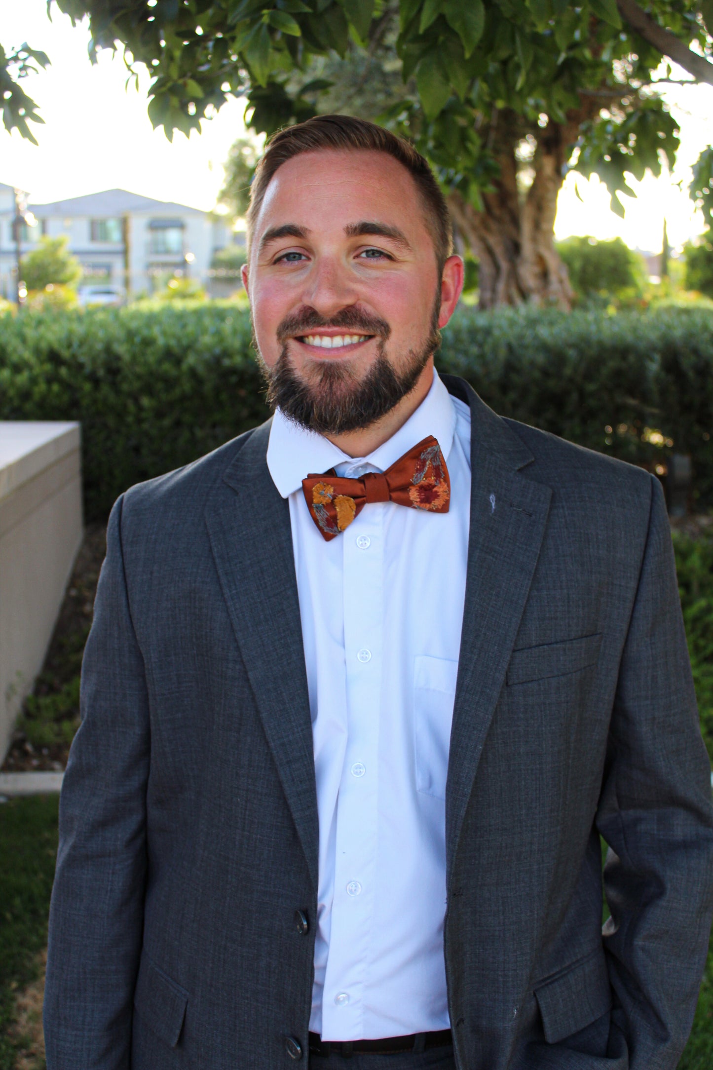 Autumn Leaves Falling Bow Tie