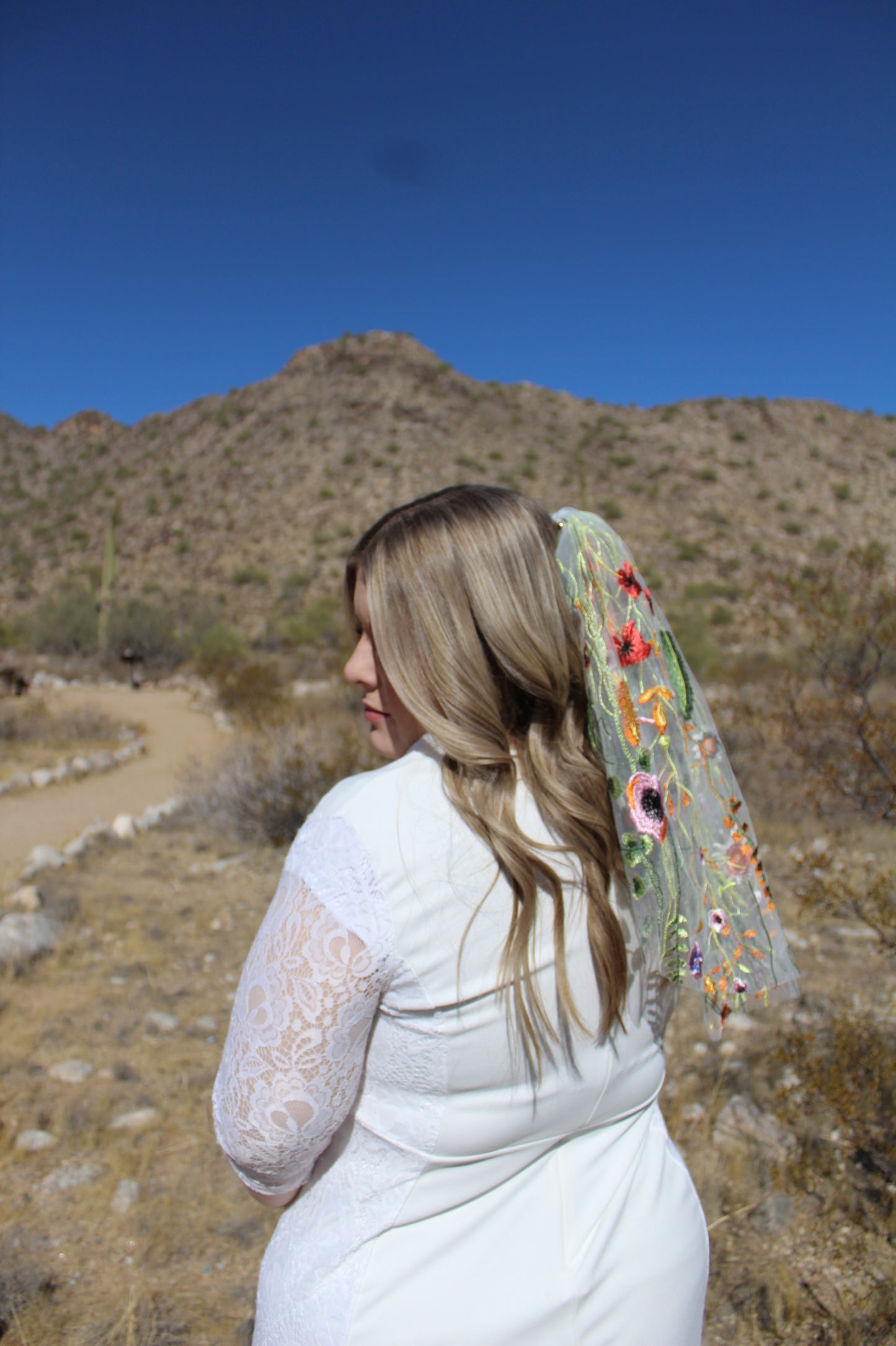 Full Floral "Wildflower" Veil (multiple colors) (Ready To Ship)