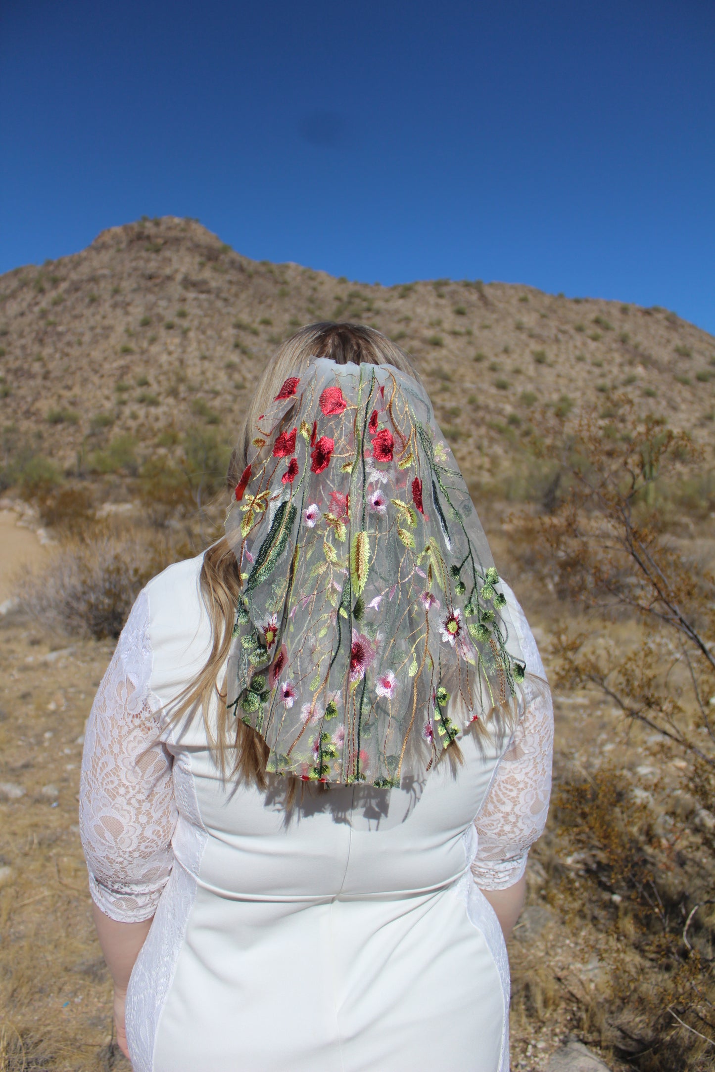 Full Floral "Wildflower" Veil (multiple colors) (Ready To Ship)