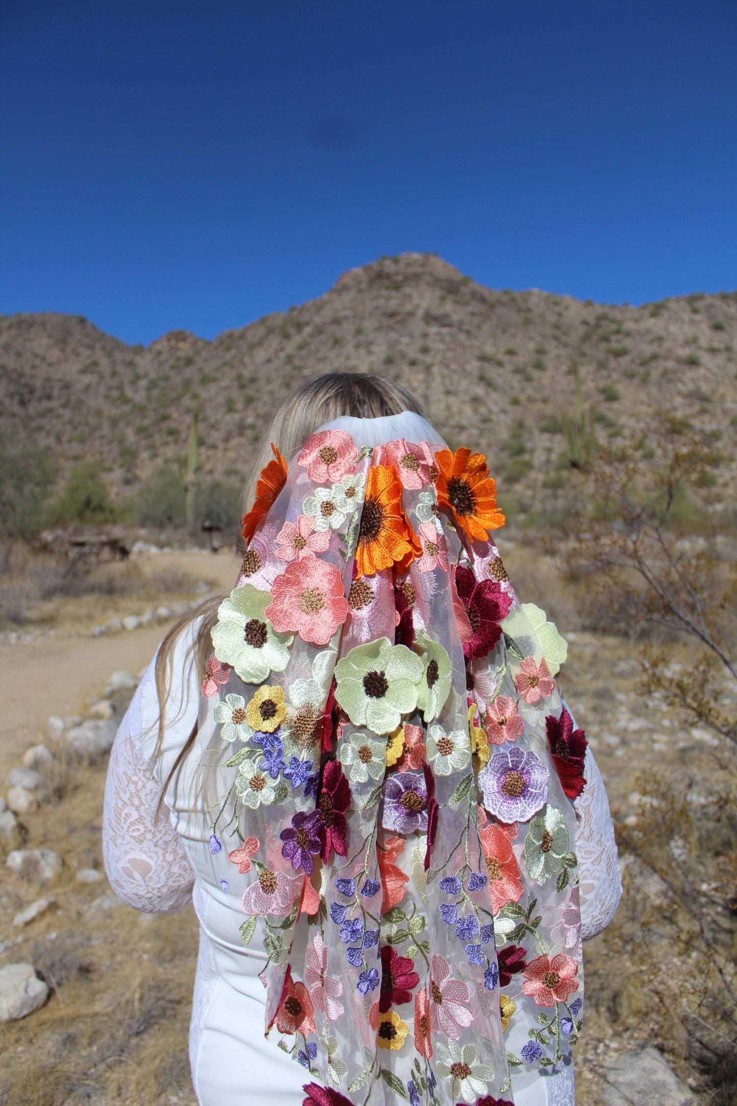 Full Floral "Betty's Garden" Veil (Ready to Ship)