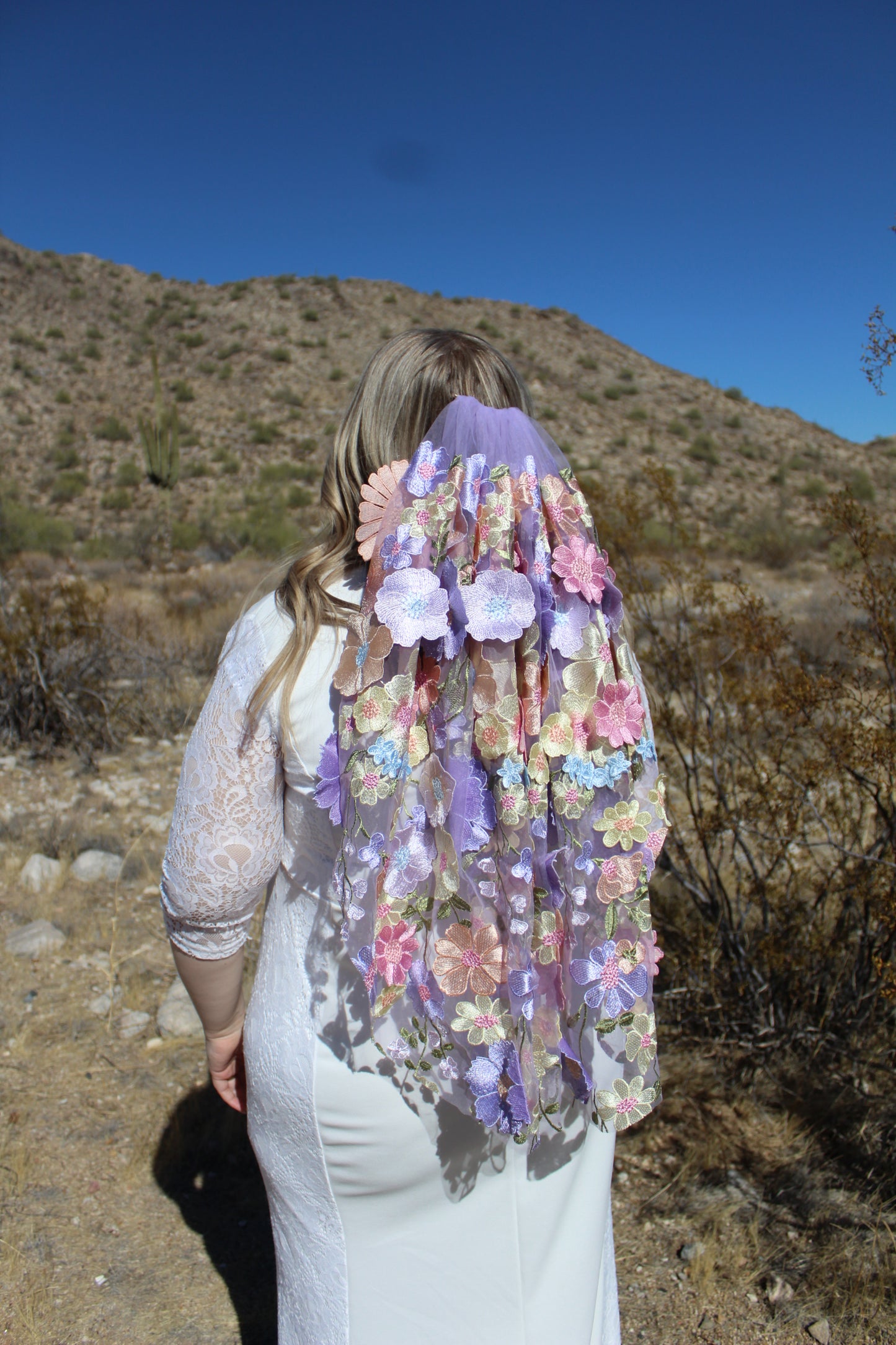 Full Floral "Lavender Haze" Veil (Ready to Ship)