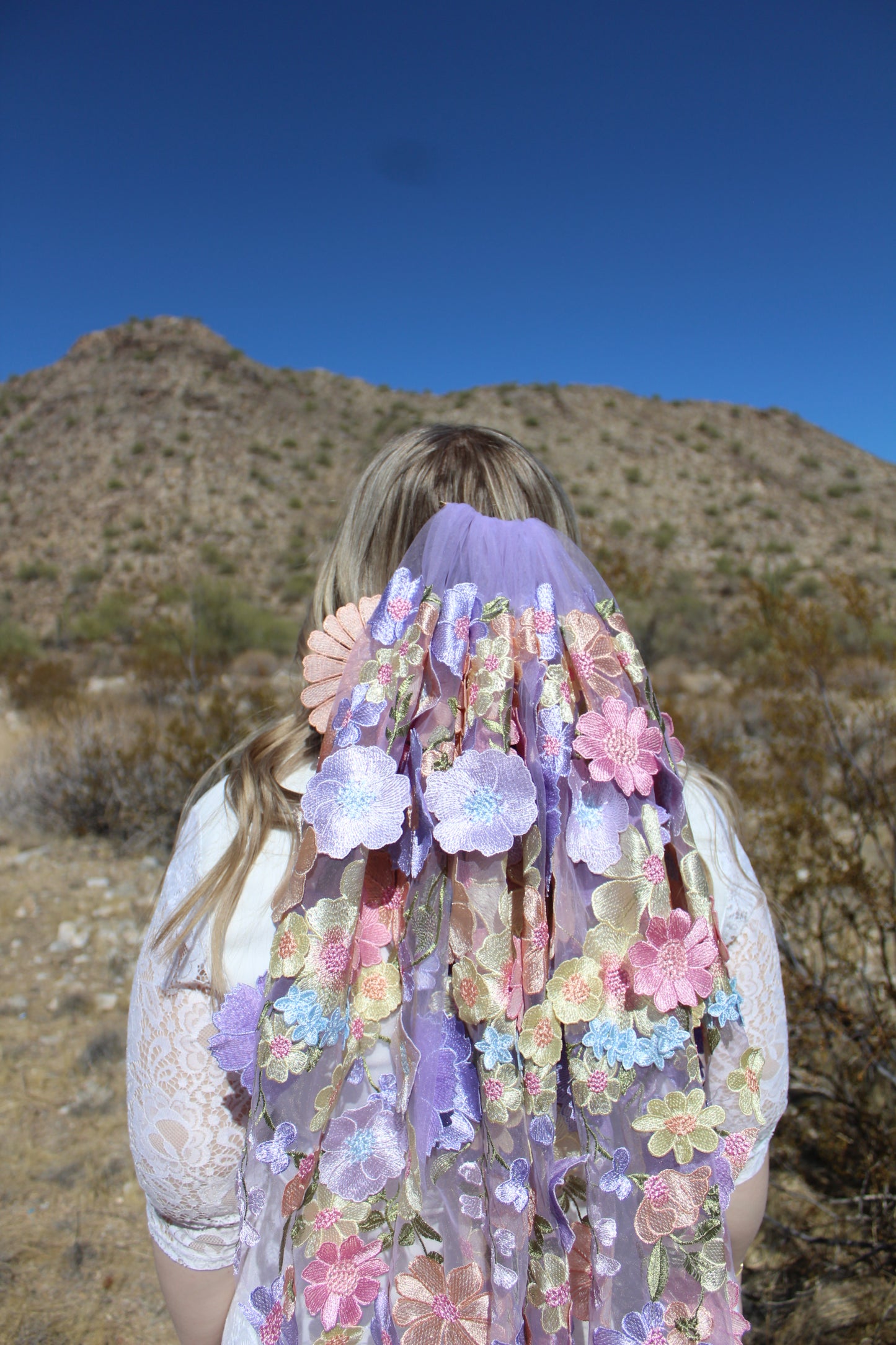 Full Floral "Lavender Haze" Veil (Ready to Ship)