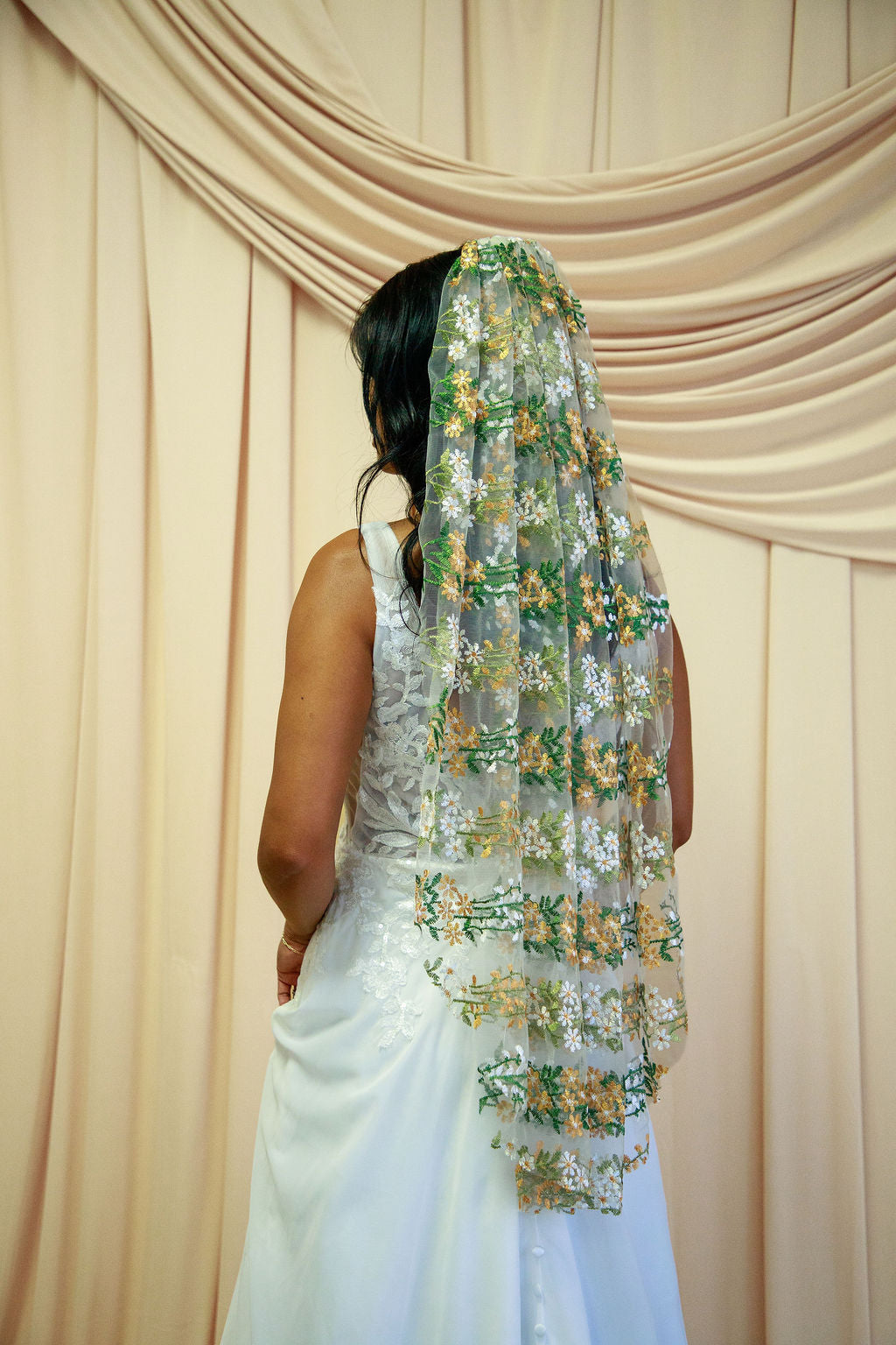 Harvest Daisies | Floral Wedding Veil