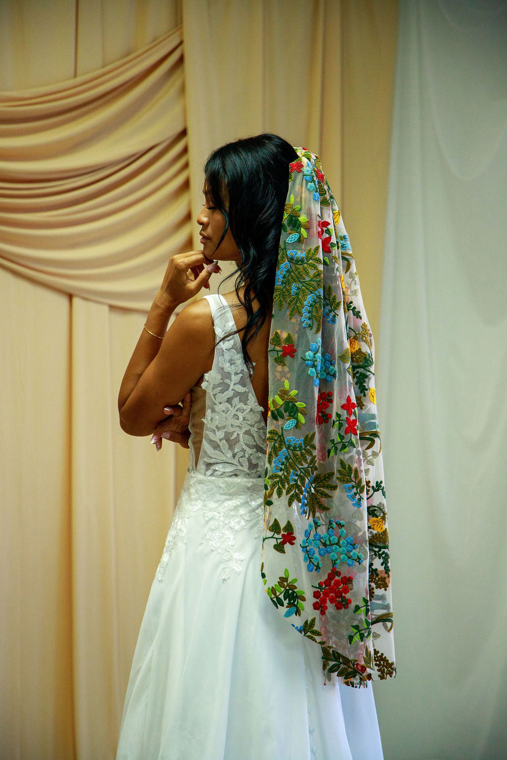 Earth Tones | Floral Wedding Veil