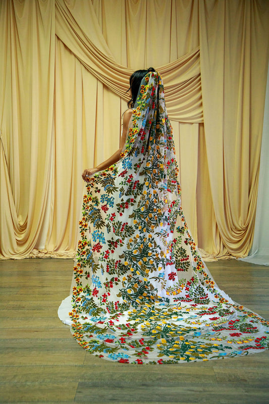Earth Tones | Floral Wedding Veil