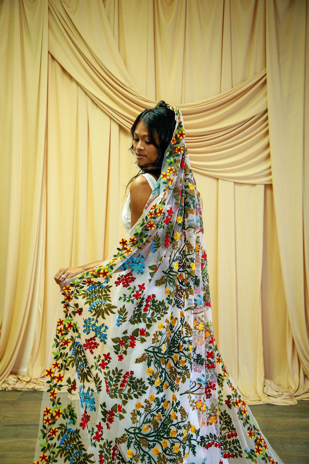 Earth Tones | Floral Wedding Veil