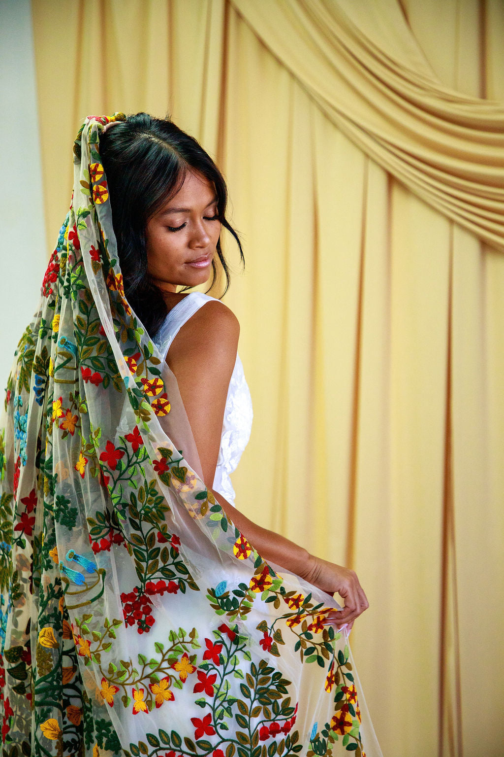 Earth Tones | Floral Wedding Veil