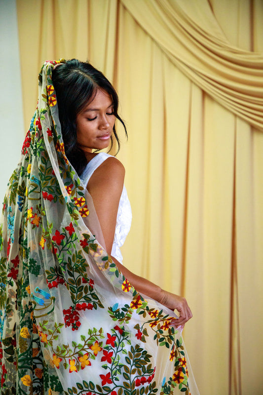 Earth Tones | Floral Wedding Veil