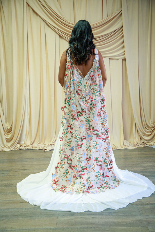 Wild Autumn Cape | Floral Wedding Veil