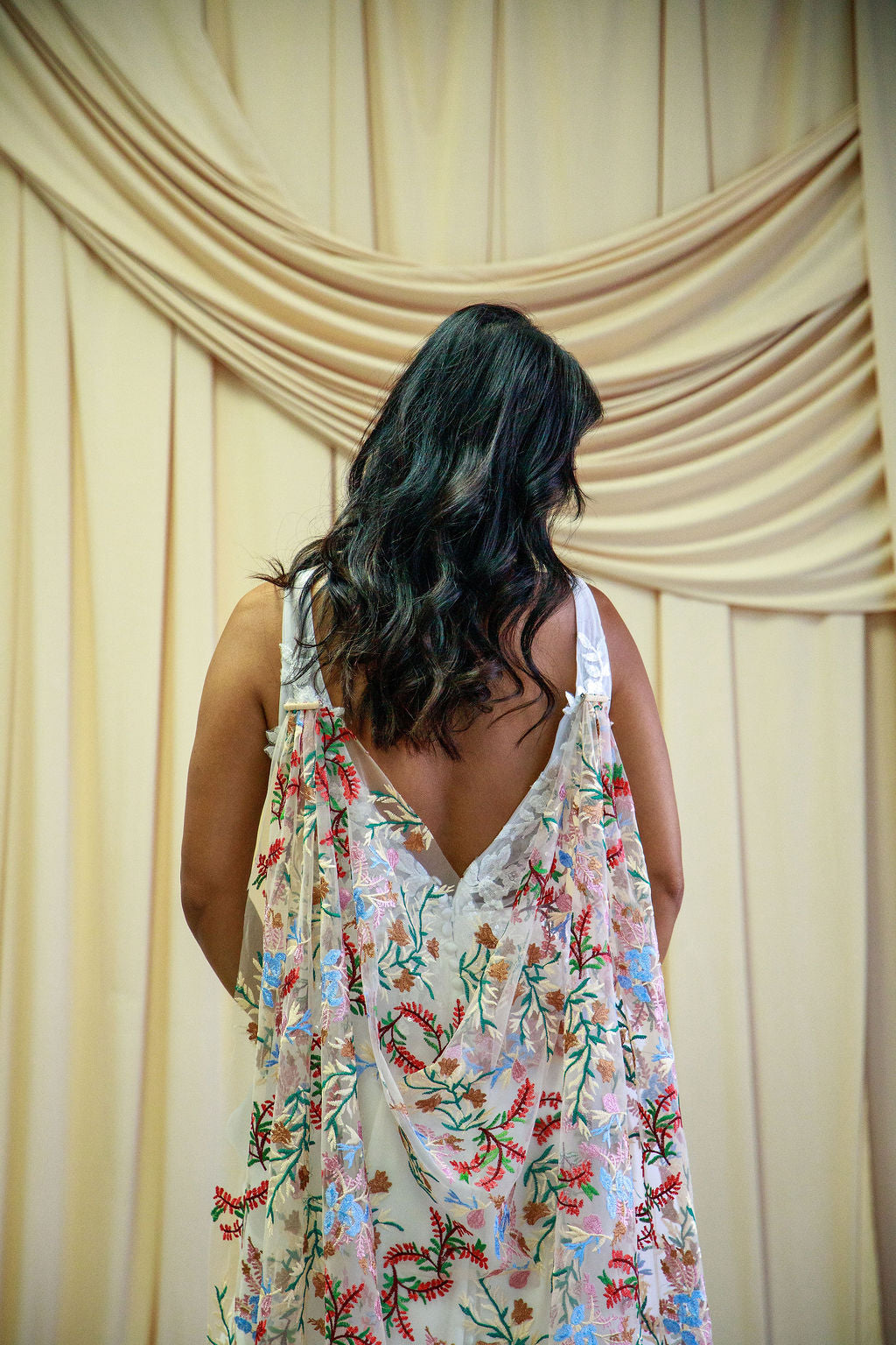Wild Autumn Cape | Floral Wedding Veil