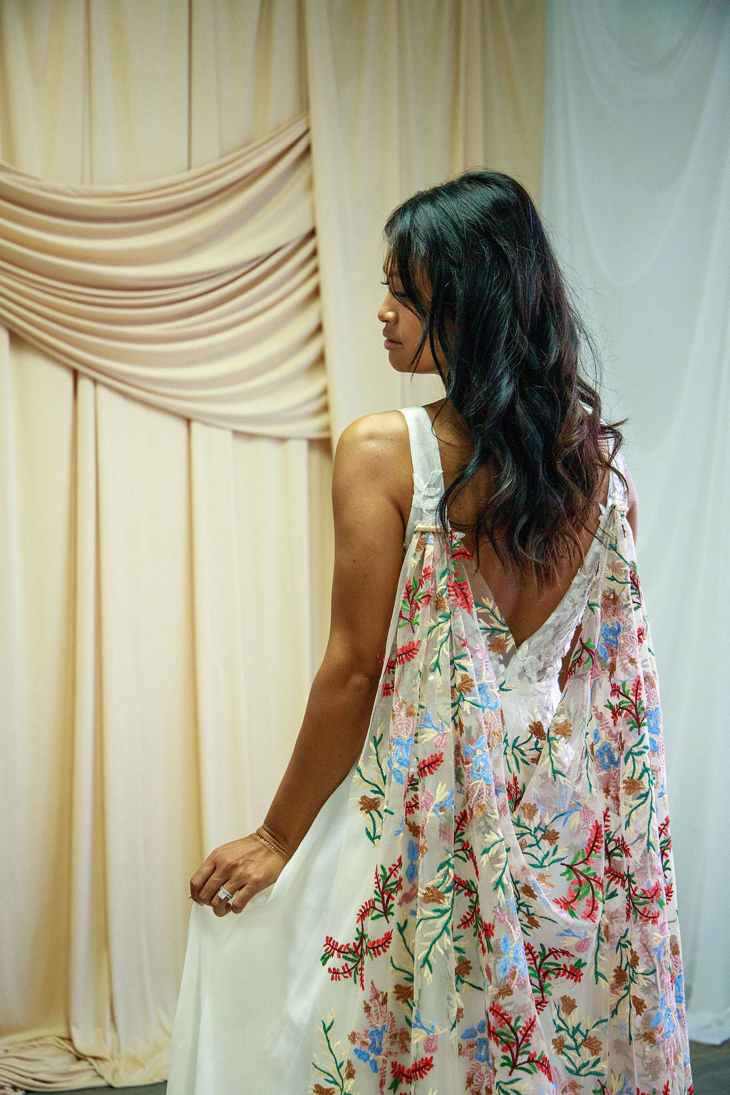 Wild Autumn Cape | Floral Wedding Veil
