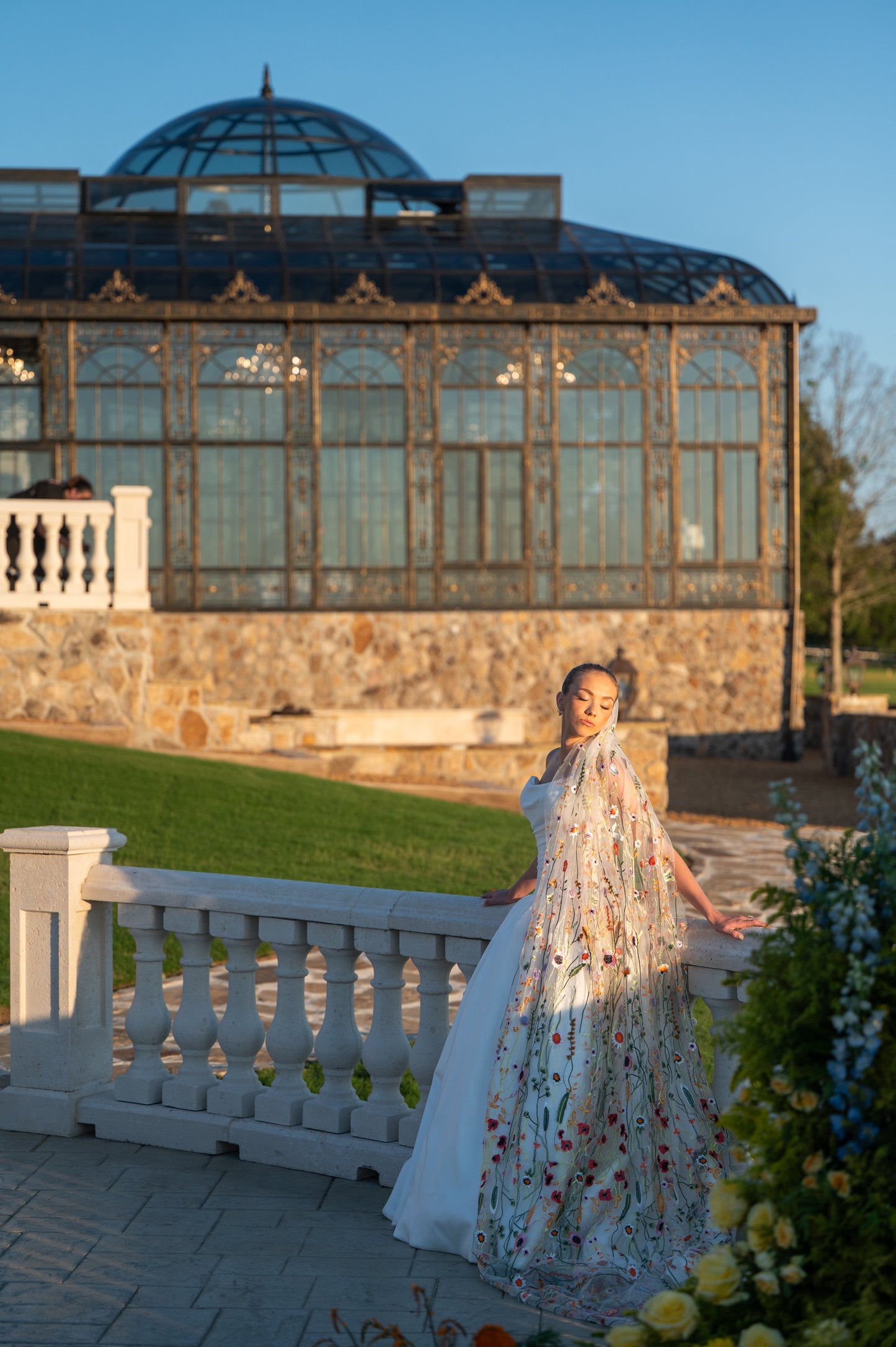 Orange Wildflower | Floral Wedding Veil