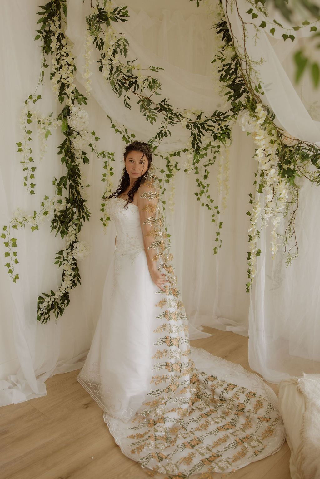 Harvest Daisies | Floral Wedding Veil