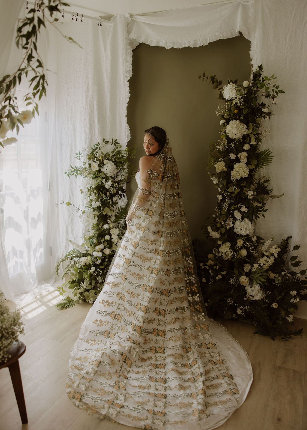 Harvest Daisies | Floral Wedding Veil