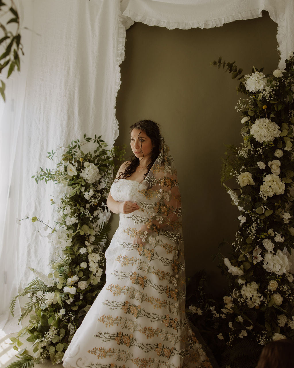 Harvest Daisies | Floral Wedding Veil