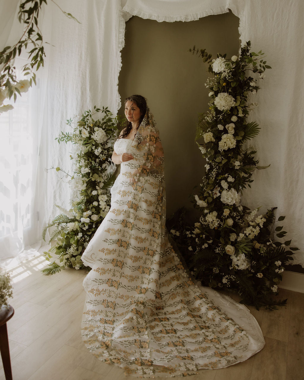 Harvest Daisies | Floral Wedding Veil