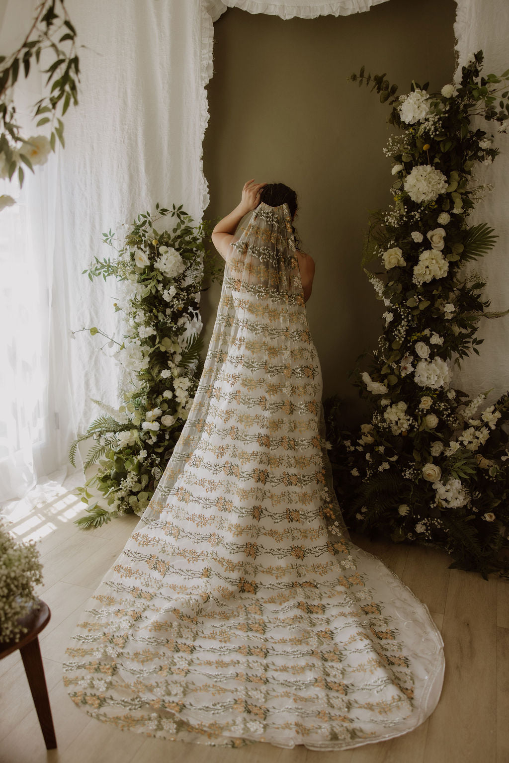 Harvest Daisies | Floral Wedding Veil