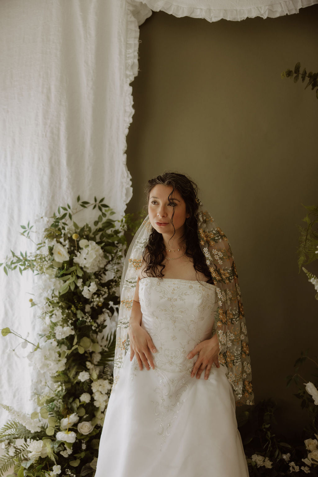 Harvest Daisies | Floral Wedding Veil