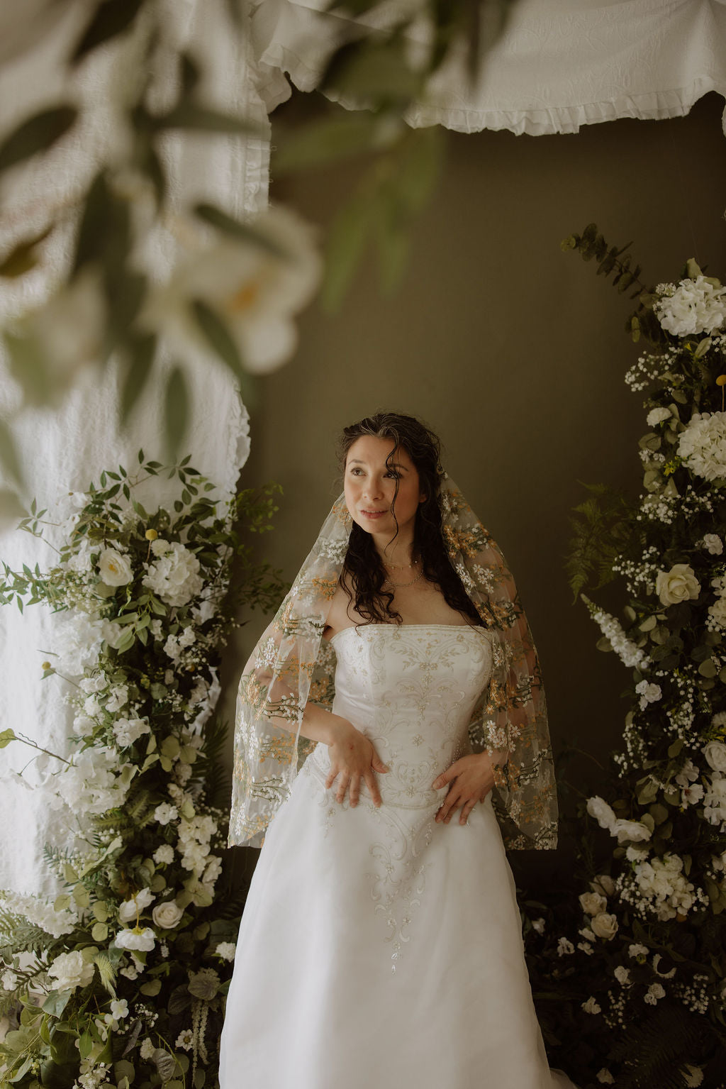 Harvest Daisies | Floral Wedding Veil