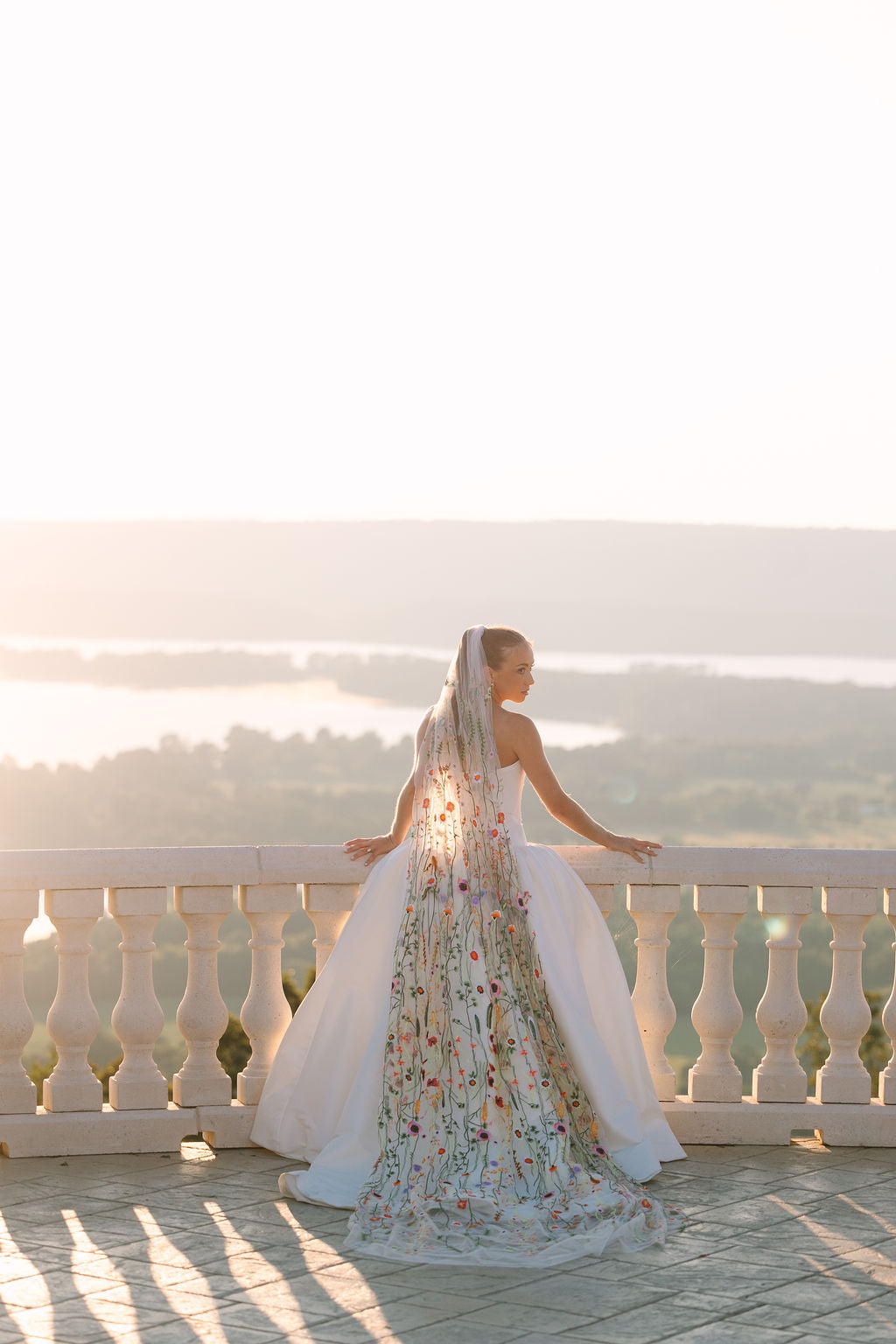 Orange Wildflower | Floral Wedding Veil